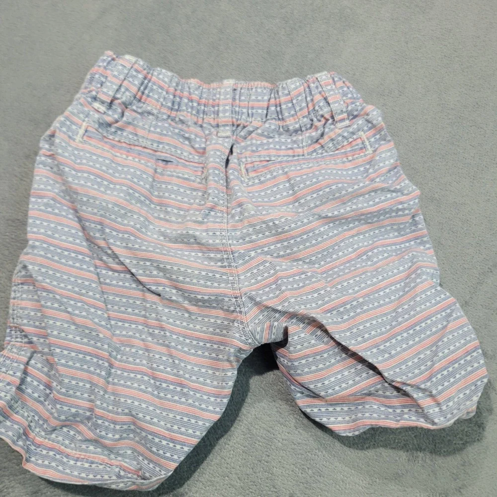 Old Navy Shorts Toddler Boys 2T Blue Red White Striped Chino Adjustable‎ Waist